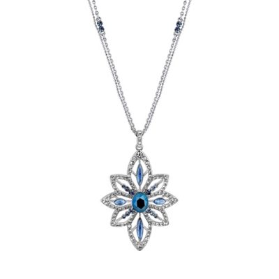 Designer blue crystal necklace